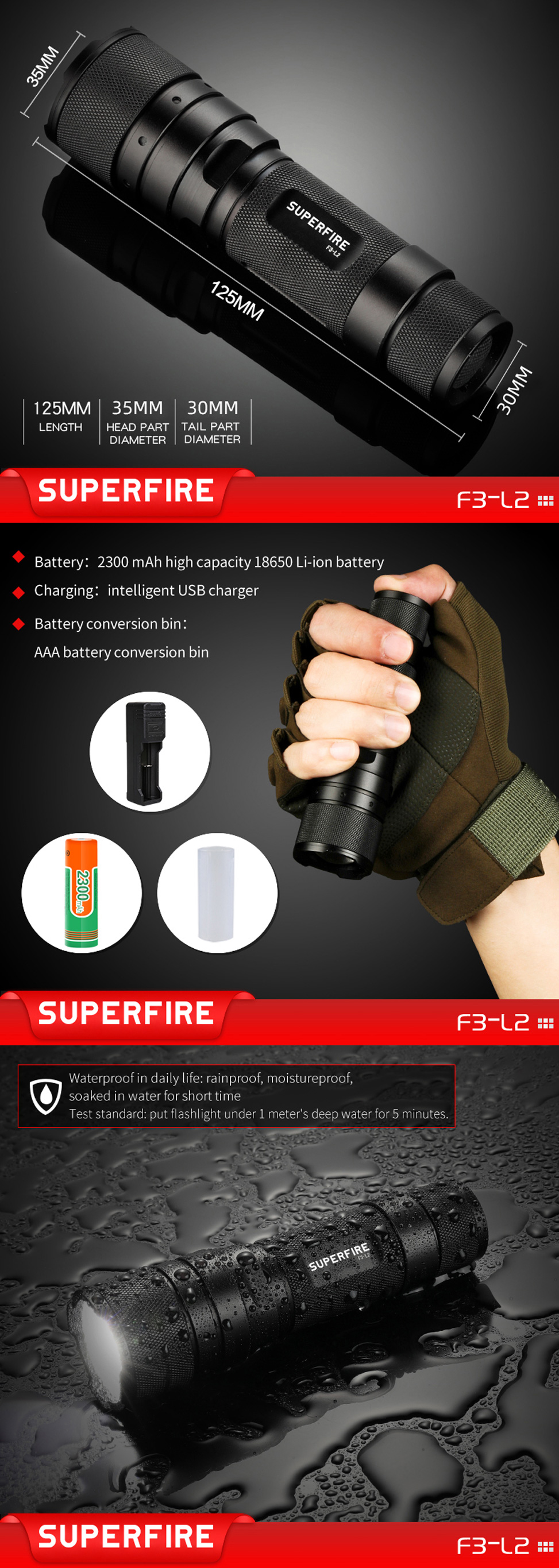 tactical flashlight torch