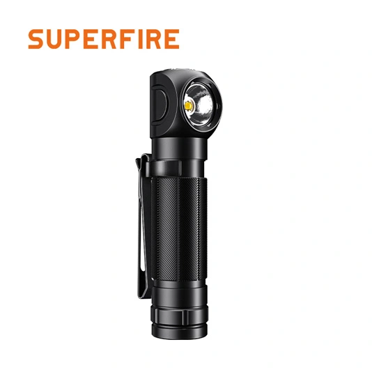 SUPERFIRE TH04 18650 Прямоугольный перезаряжаемый фонарик налобный фонарь 90 градусов