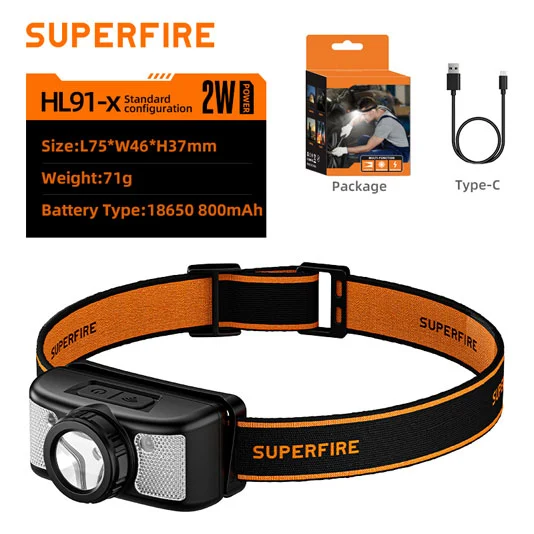 rechargeable headlamp usb c