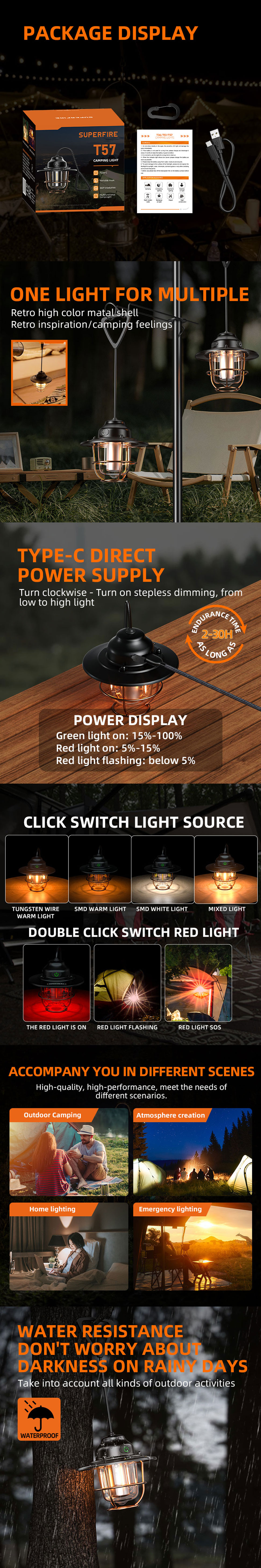 camping lantern with usb port