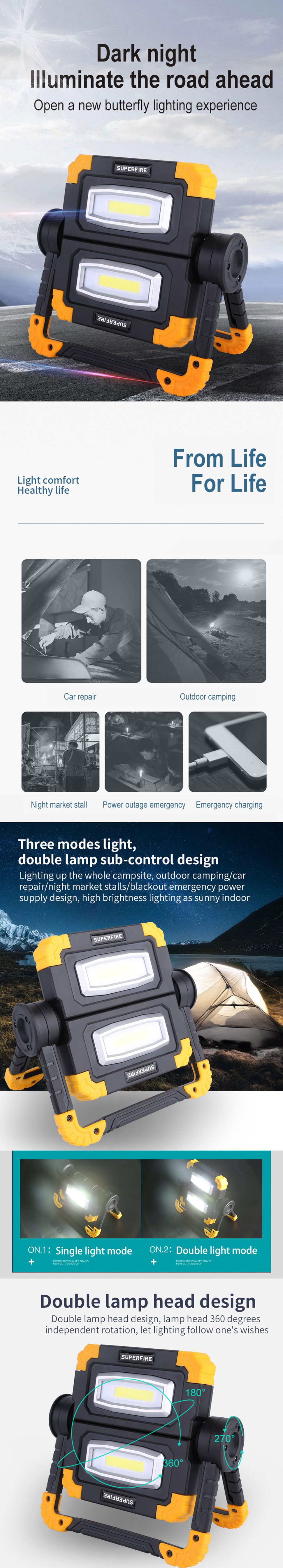 rechargeable led worklights