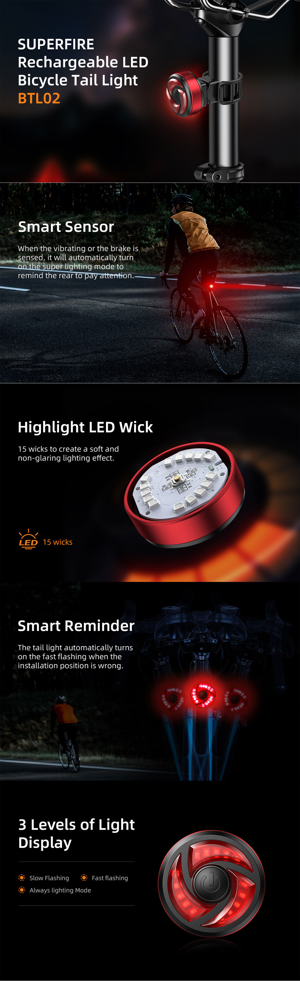 smart rear light bike