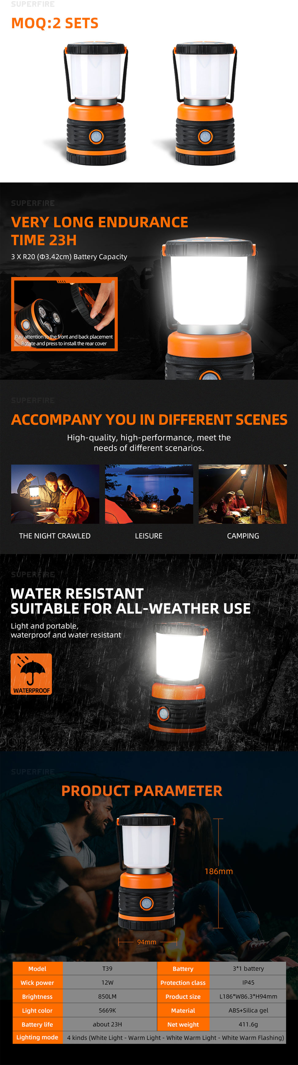 rechargeable led lights for camping