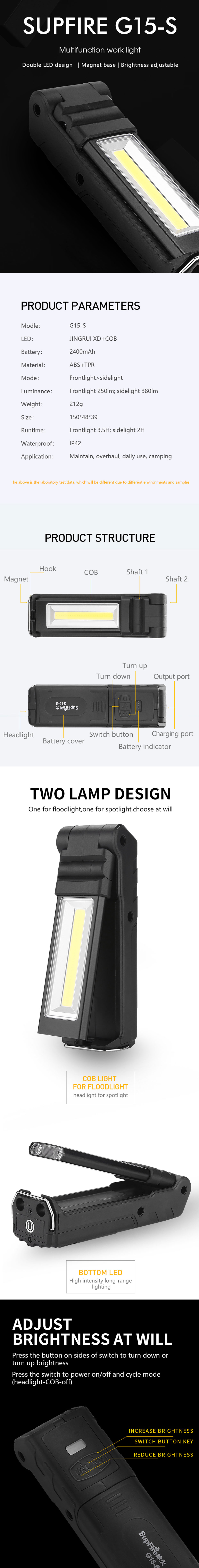 usb rechargeable work lamp