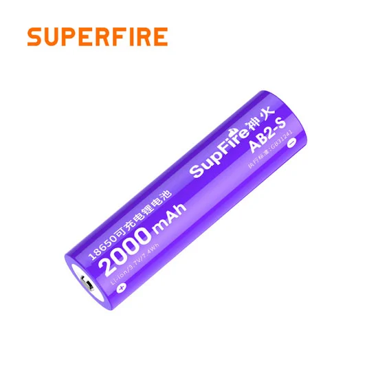 SUPERFIRE AB2-S 18650 Аккумулятор 2000 мАч 3,7 вольт Литиевая аккумуляторная батарея