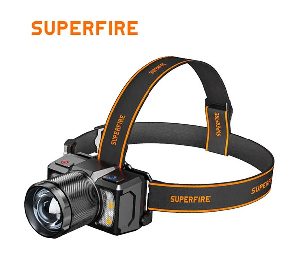 Супер яркий перезаряжаемый налобный фонарь SUPERFIRE HL25