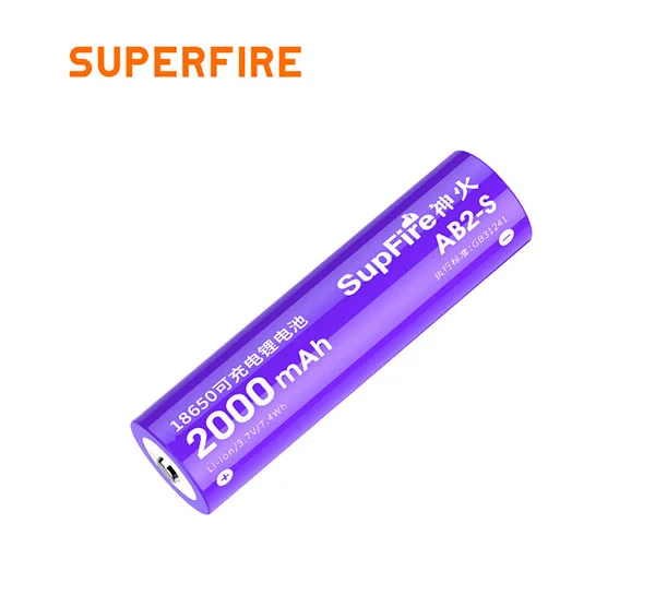 SUPERFIRE AB2-S 18650 Аккумулятор 2000 мАч 3,7 вольт Литиевая аккумуляторная батарея