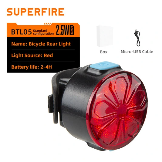 Компактный велосипедный фонарь SUPERFIRE BTL05